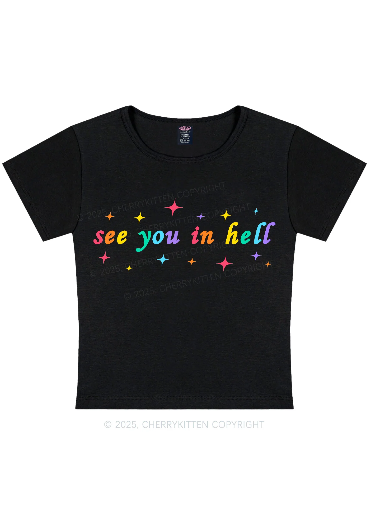 See You In Hell Pride Y2K Baby Tee Cherrykitten
