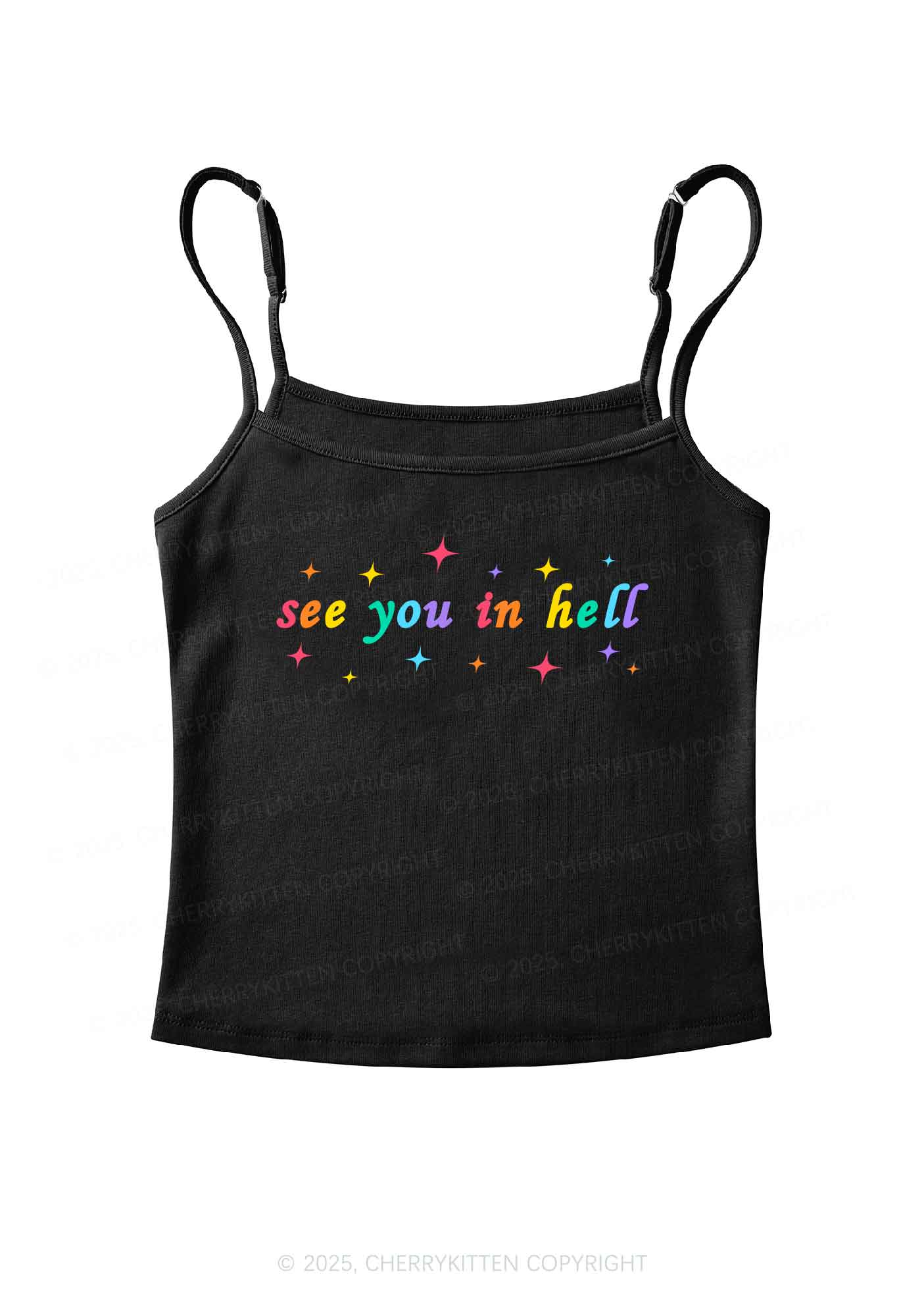 See You In Hell Y2K Spaghetti Strap Cami Cherrykitten