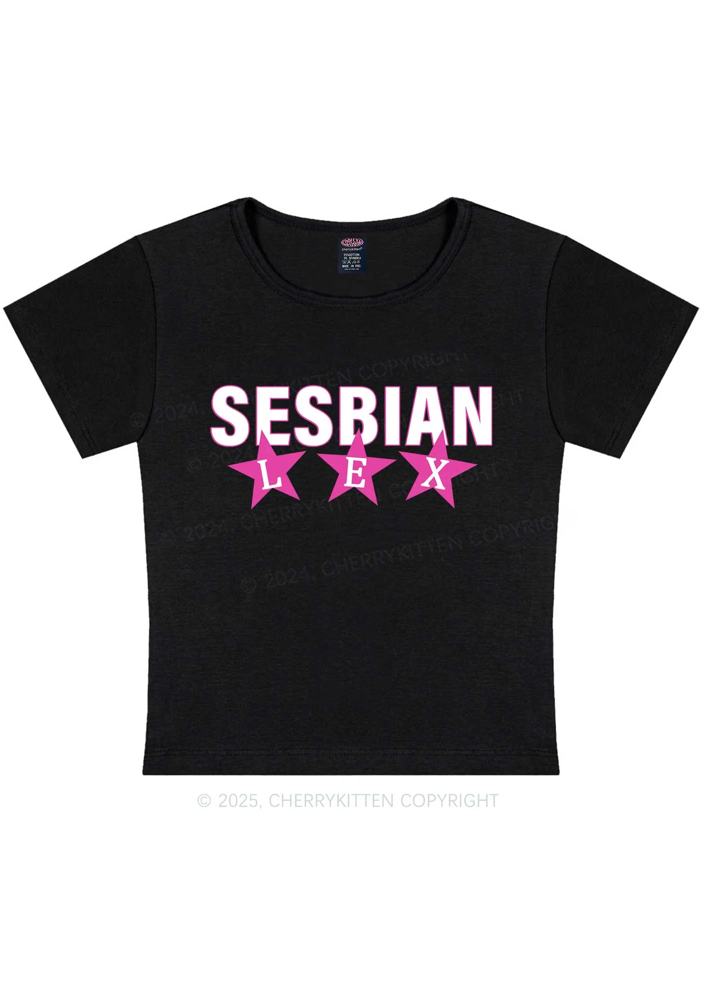 Sesbian Lex Y2K Baby Tee Cherrykitten