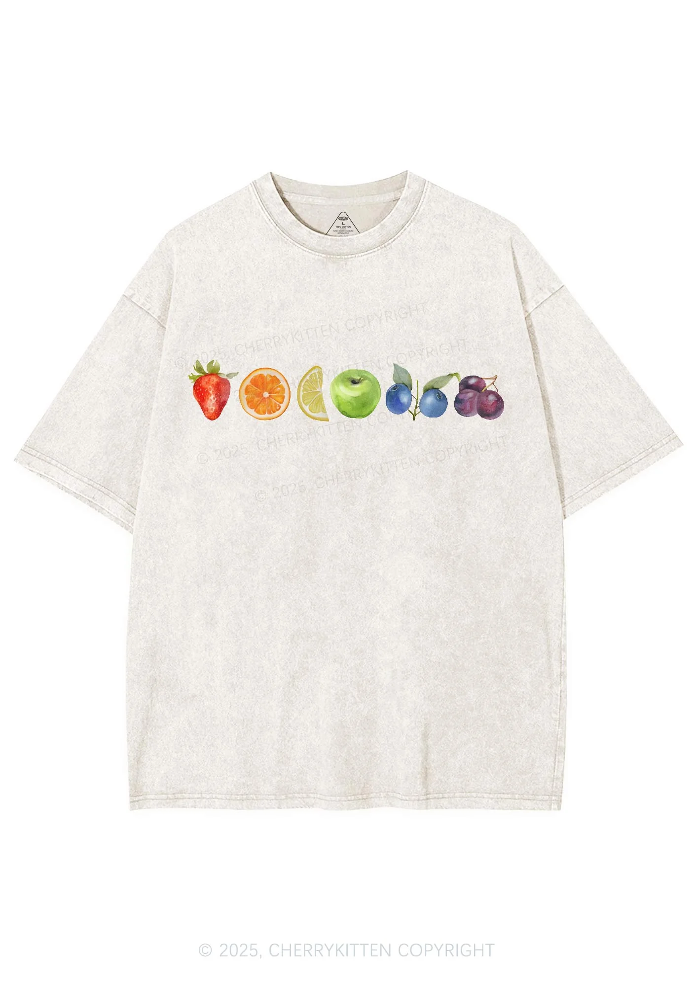 Six Fruity Y2K Shirts Washed Tee Cherrykitten