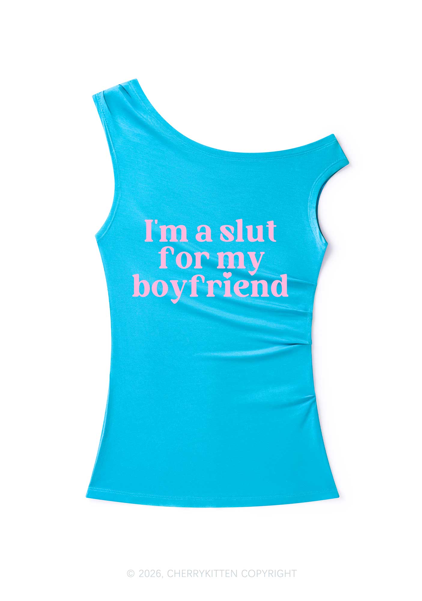 Slxt For My BF Valentine's Day Y2K Off Shoulder Tank Top Cherrykitten - Image 3