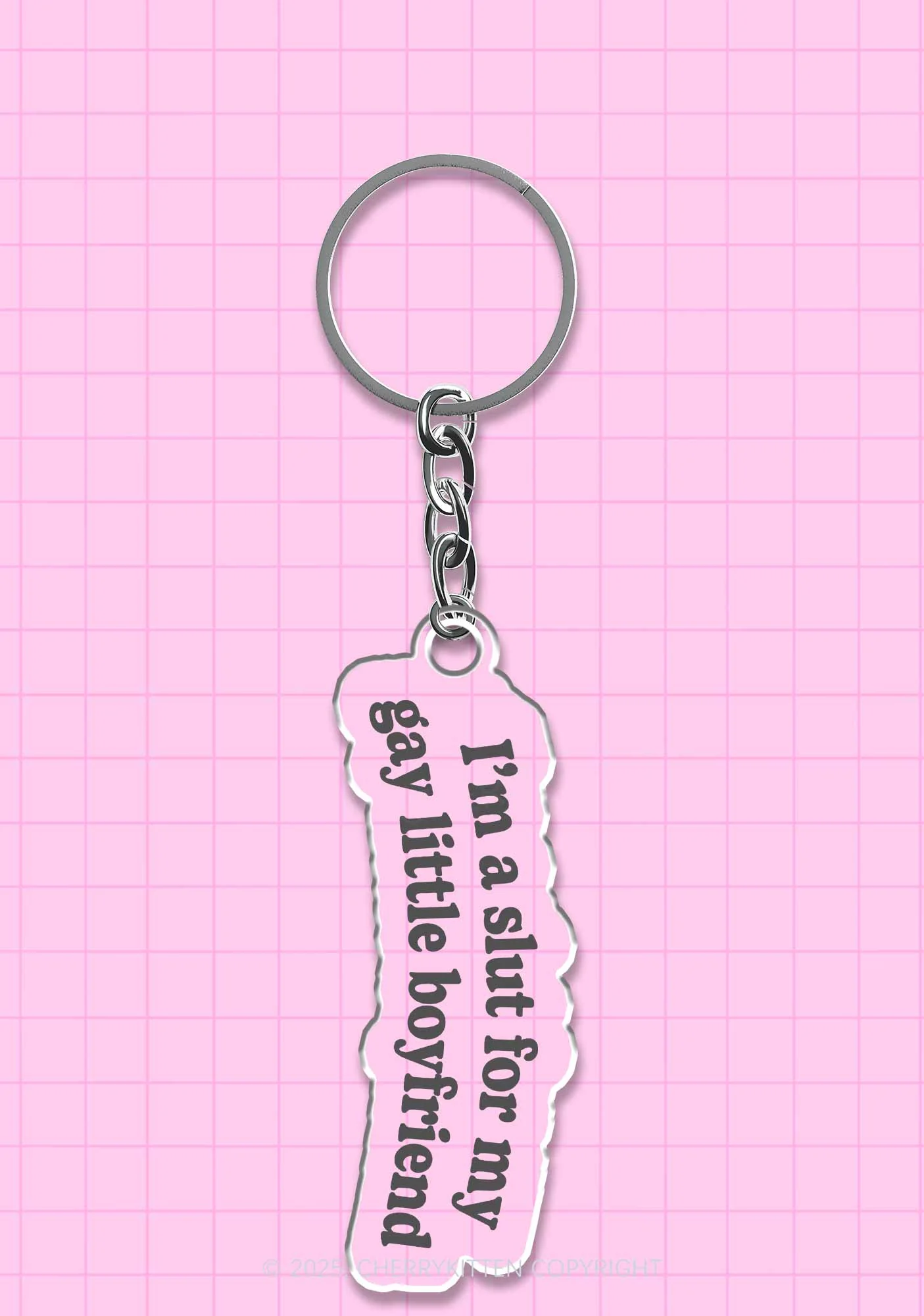 Slxt For My Gay BF Pride 1Pc Y2K Keychain Cherrykitten