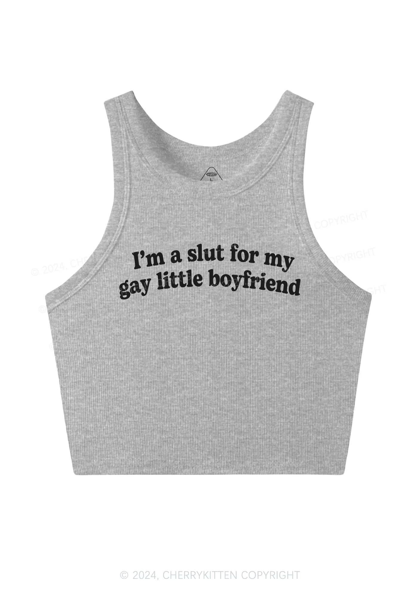 Slxt For My Gay BF Y2K Valentine's Day Crop Tank Top Cherrykitten - Image 5