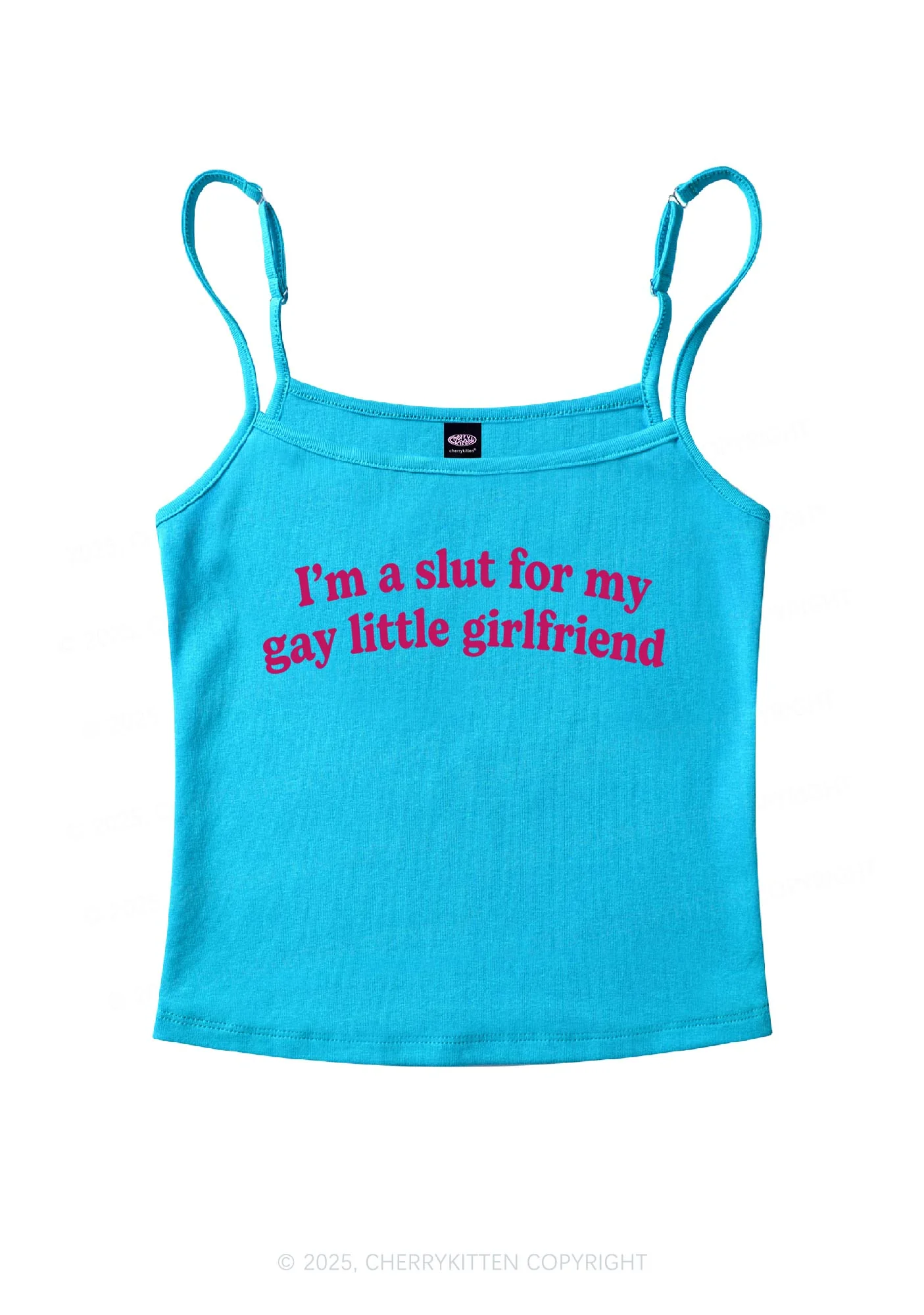 Slxt For My Gay GF Valentine's Day Y2K Spaghetti Strap Cami Cherrykitten - Image 6