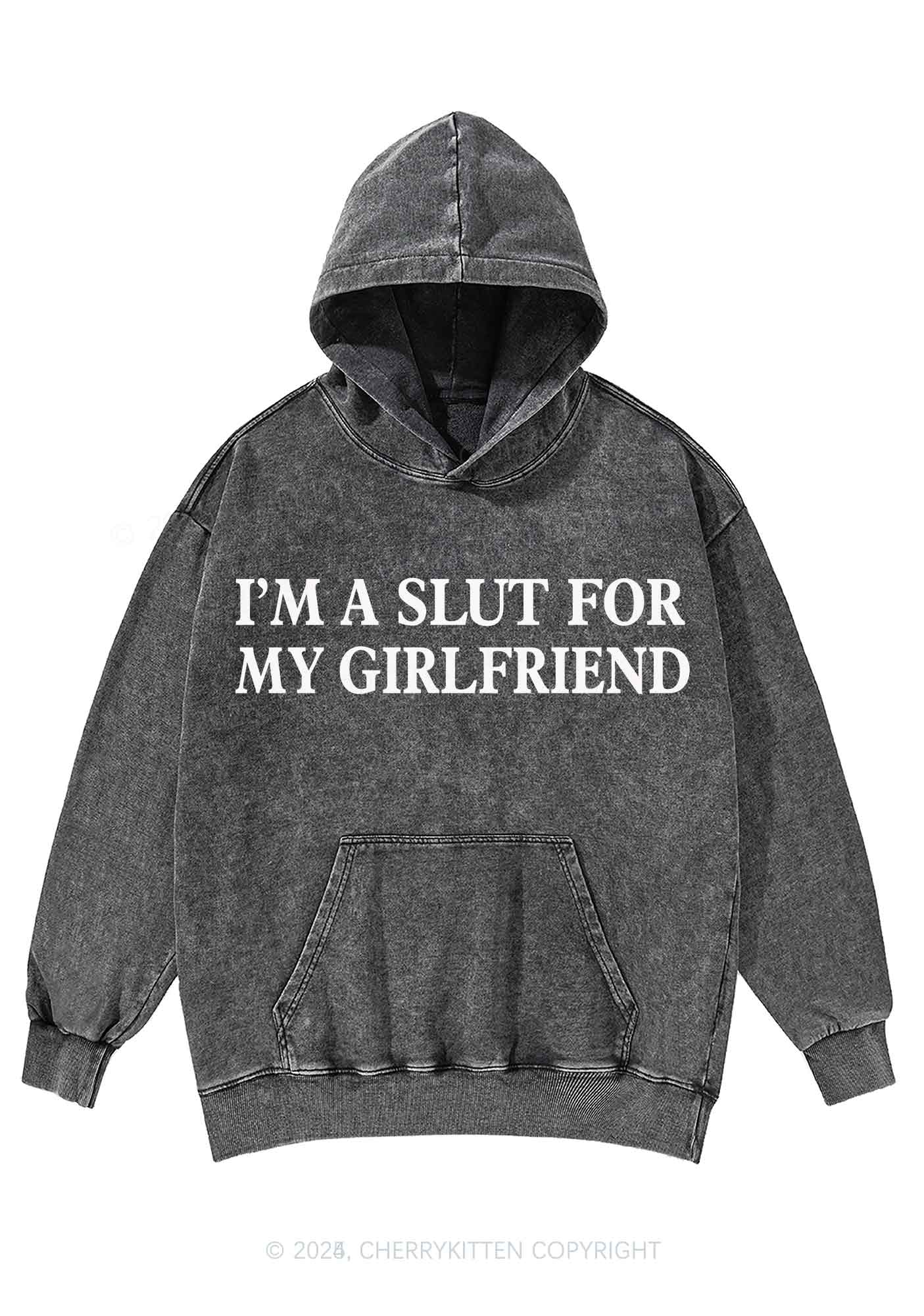 Slxt For My Girlfriend Y2K Washed Hoodie Cherrykitten