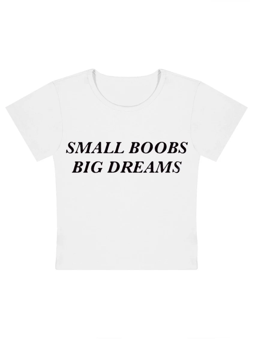 Small But Big Dreams Y2k Baby Tee - Image 4
