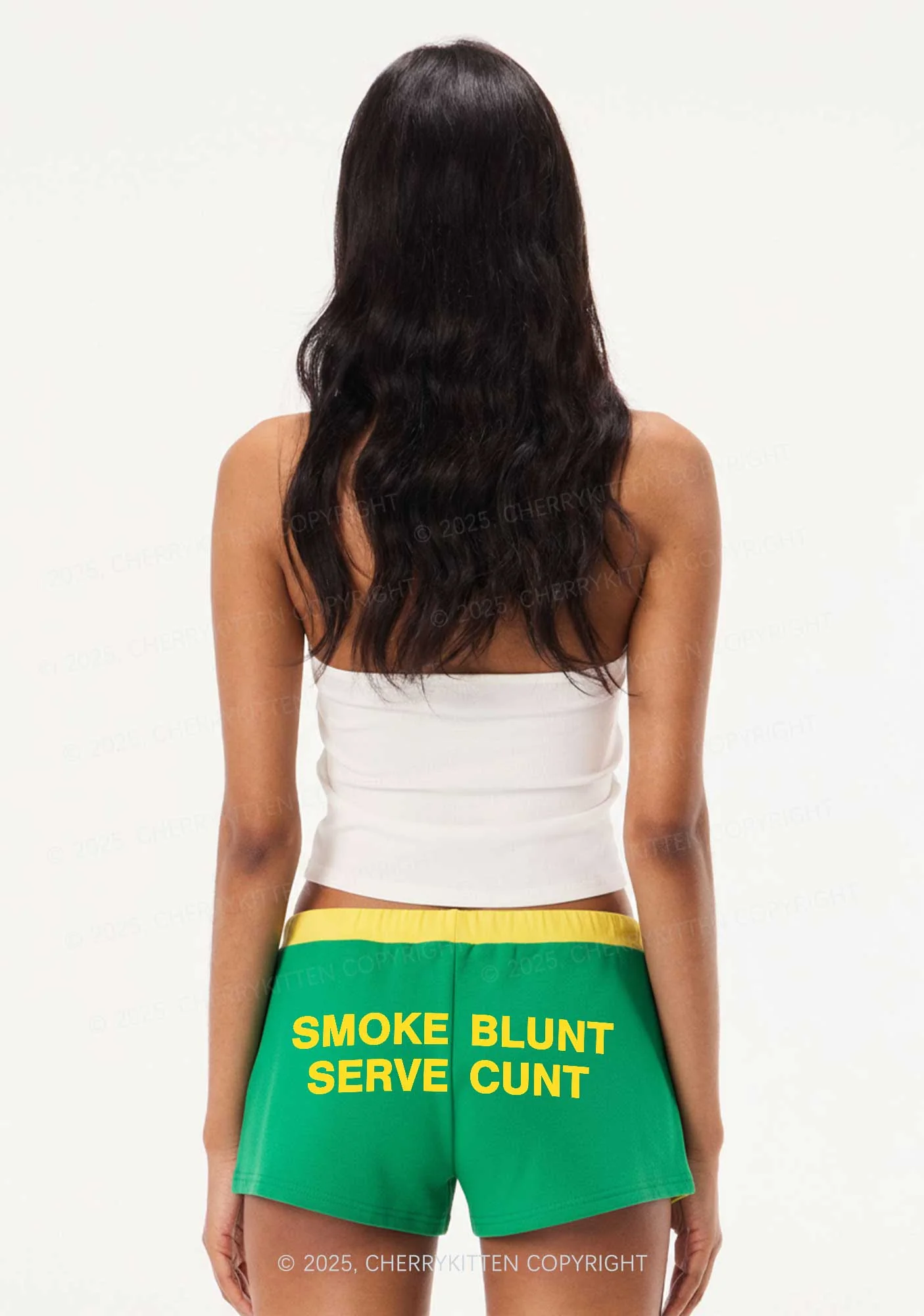 Smoke Blunt Y2K Drawstring Mini Shorts Cherrykitten - Image 2