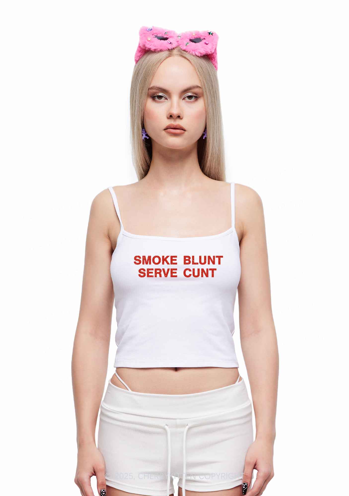 Smoke Blunt Y2K Spaghetti Strap Cami Cherrykitten - Image 2