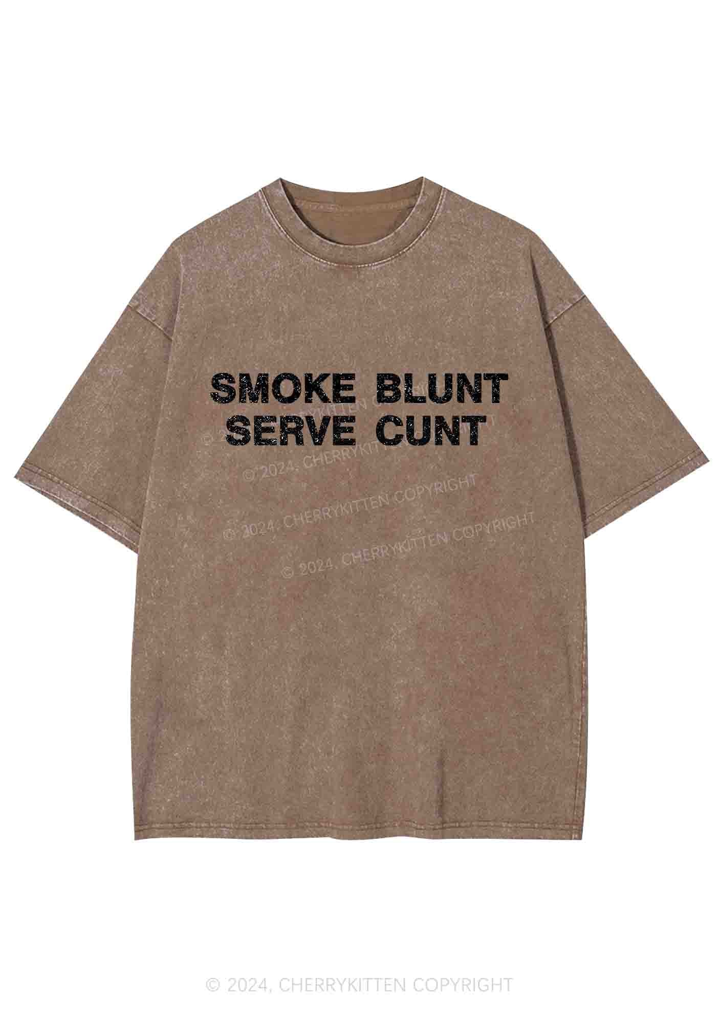 Smoke Blunt Y2K Washed Tee Cherrykitten - Image 6