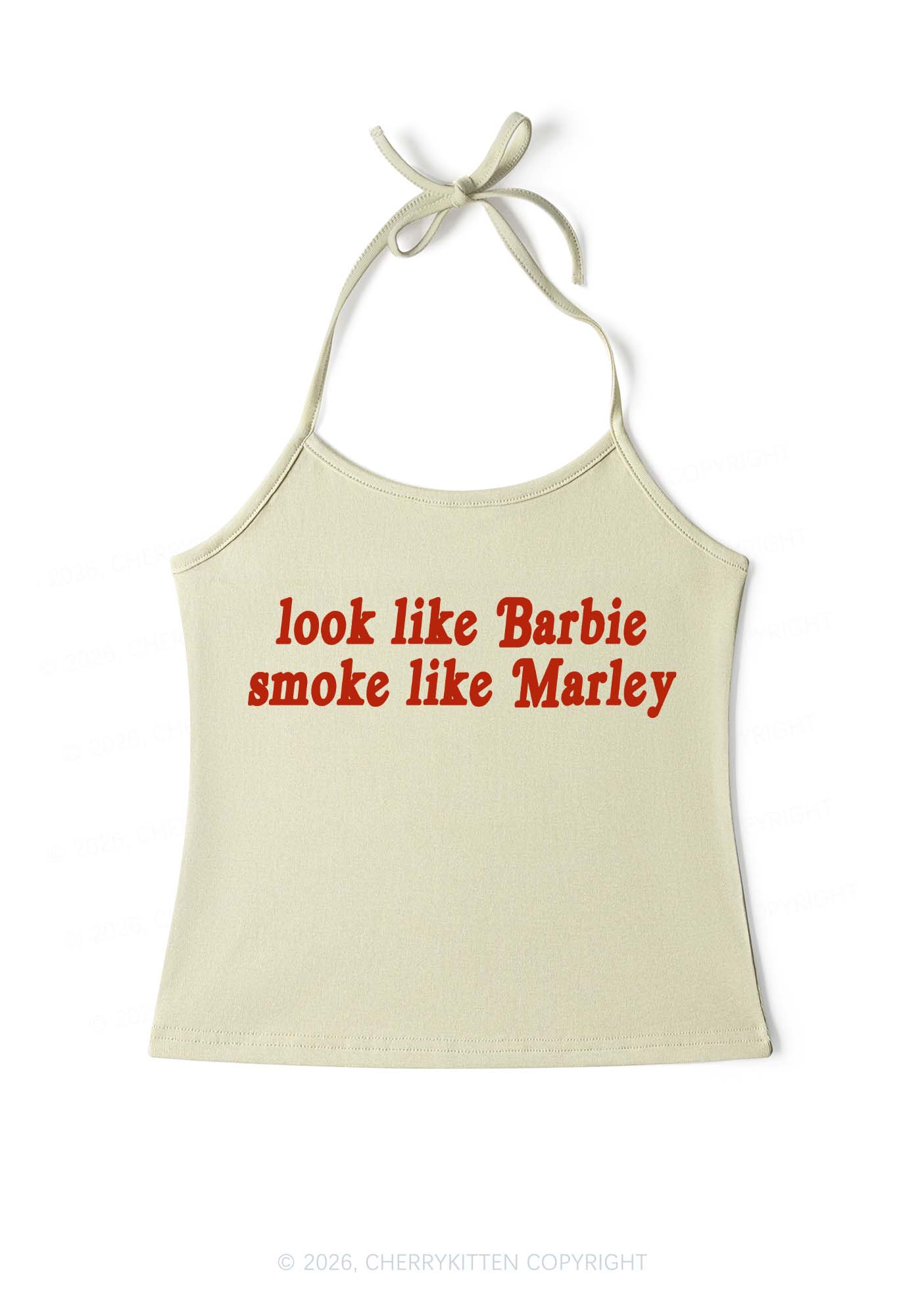 Smoke Like Marley Y2K Halter Neck Cami Cherrykitten - Image 8