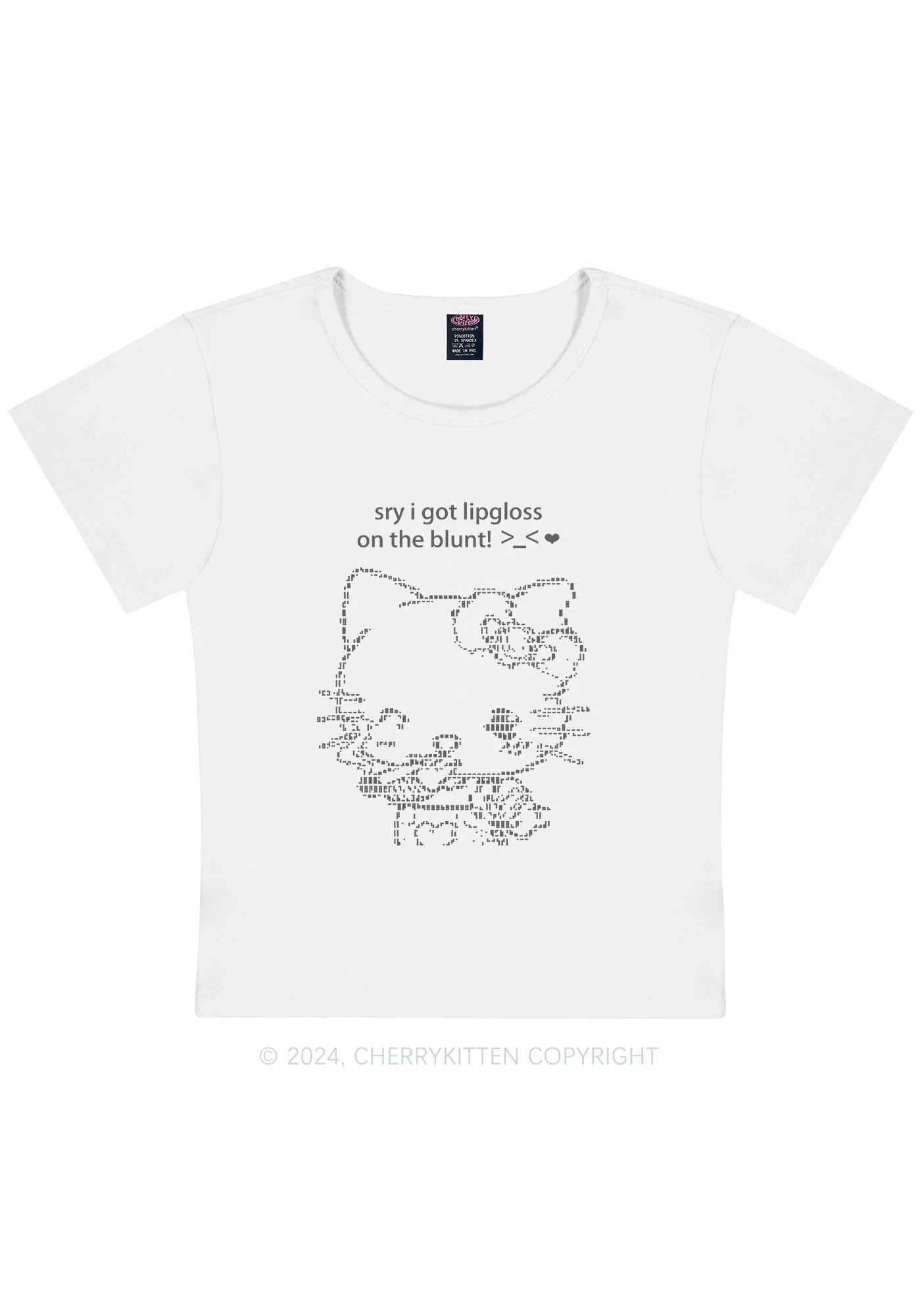 Sorry About Lipgloss Y2K Baby Tee Cherrykitten - Image 8