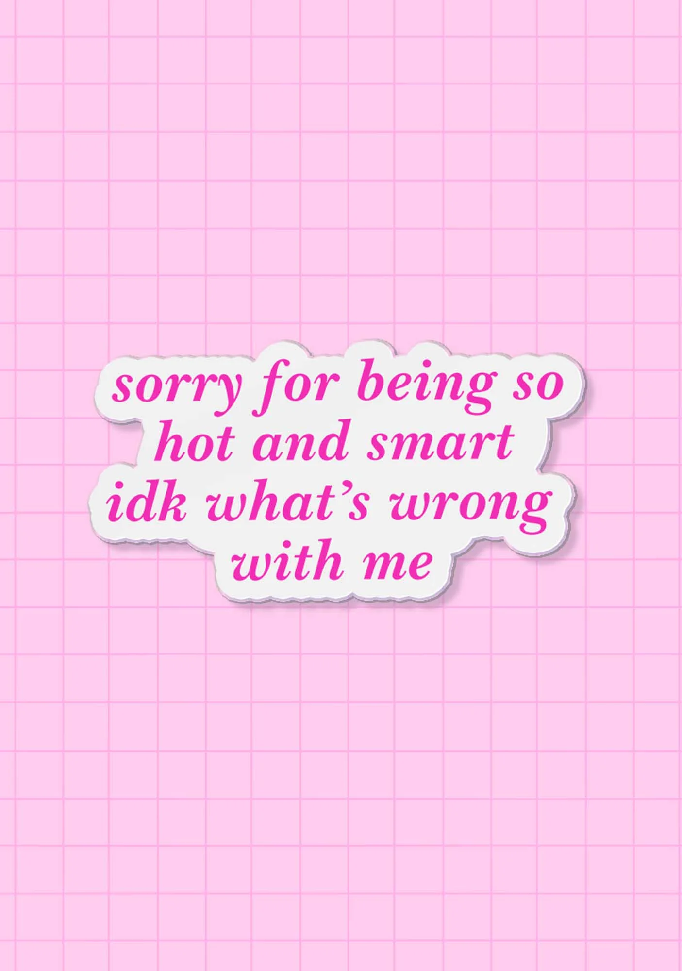 Sorry For Being So Smart 1Pc Y2K Pin Cherrykitten