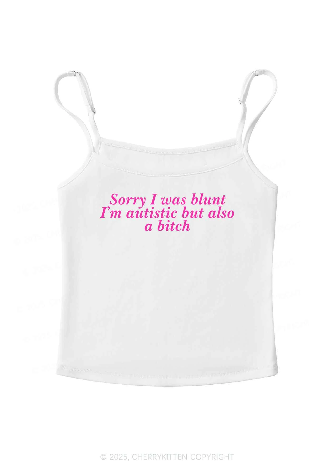 Sorry I Was Blunt Y2K Spaghetti Strap Cami Cherrykitten