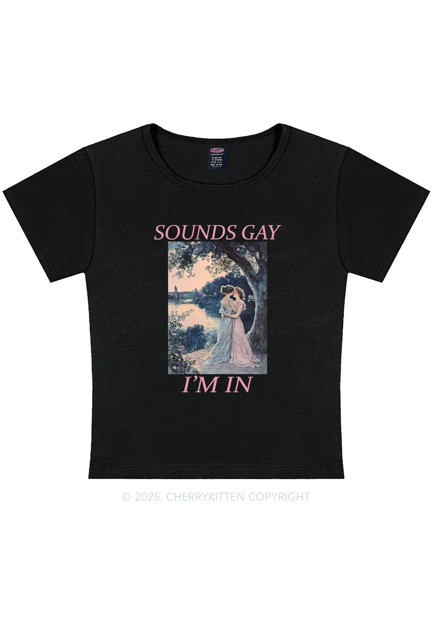 Sounds Gay Im In Pride Y2K Baby Tee Cherrykitten