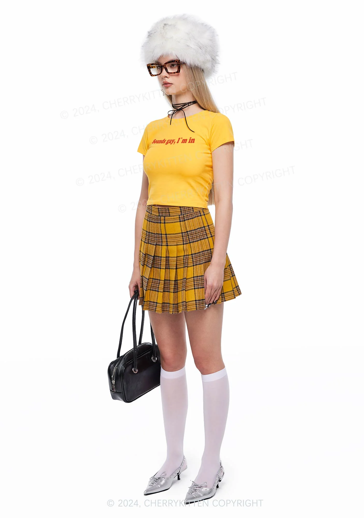 Sounds Gay Y2K Baby Tee Cherrykitten - Image 4
