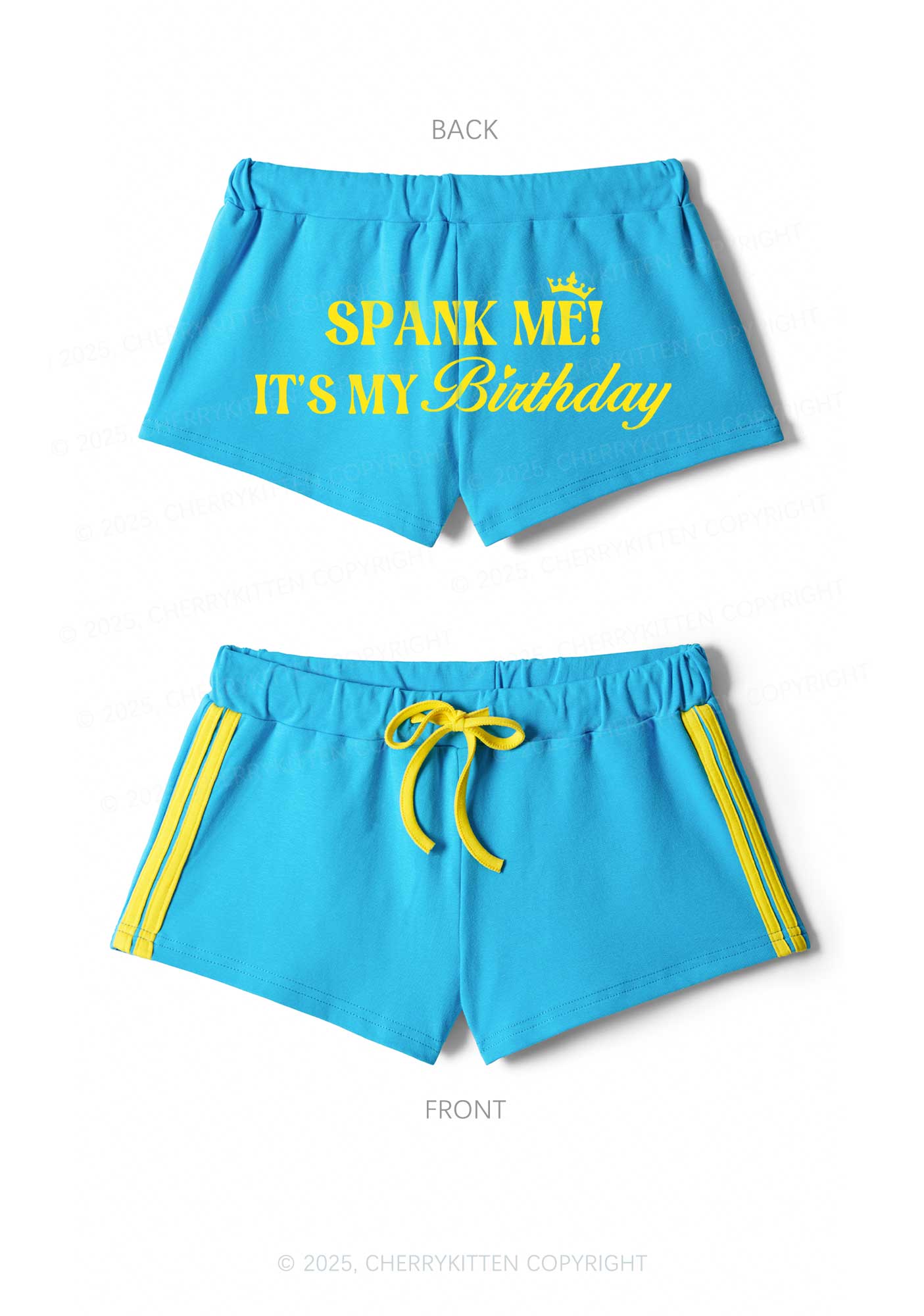 Spank Me Its My Birthday Y2K Drawstring Mini Shorts Cherrykitten - Image 4