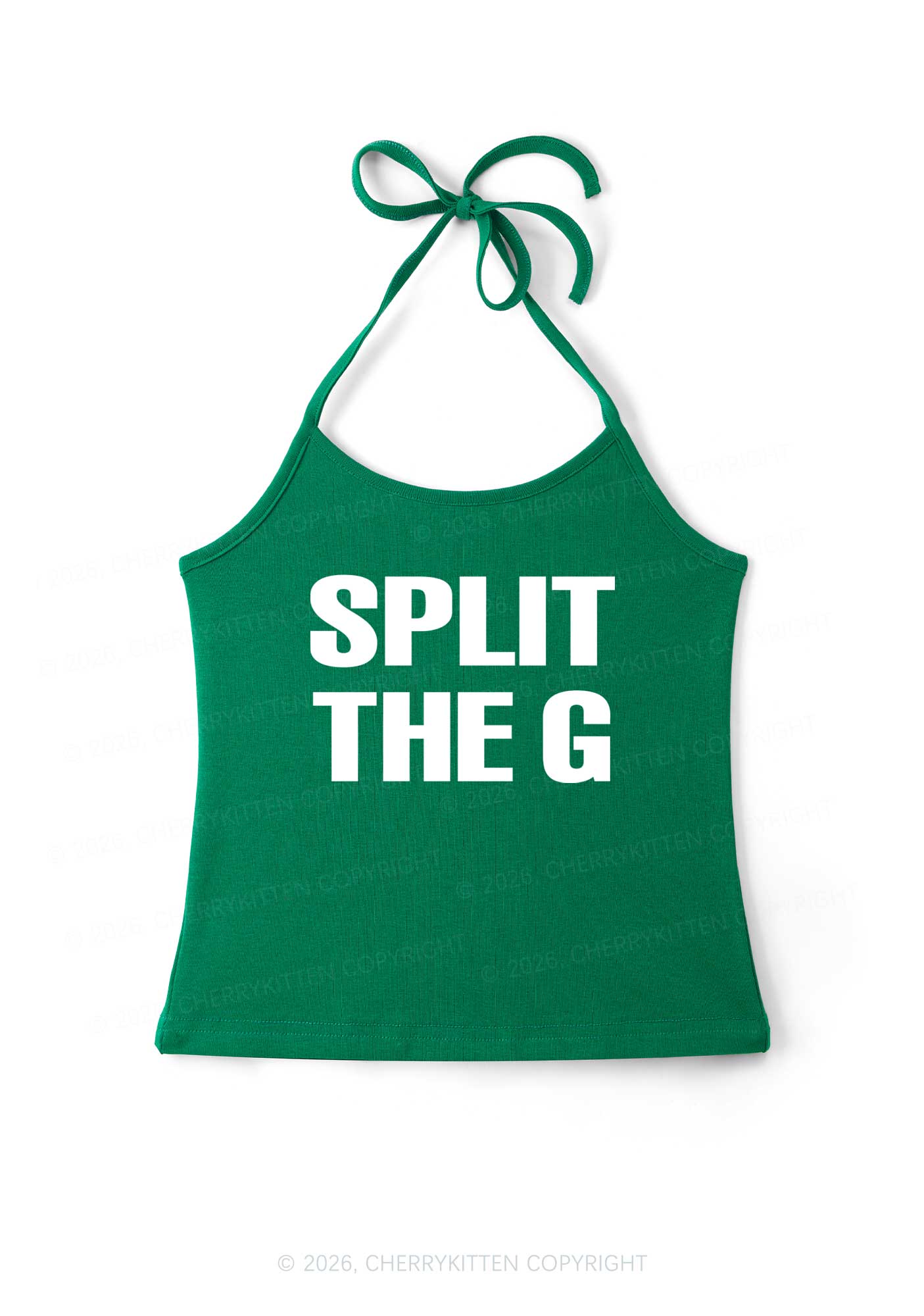 Split The G St Patricks Y2K Halter Neck Cami Cherrykitten