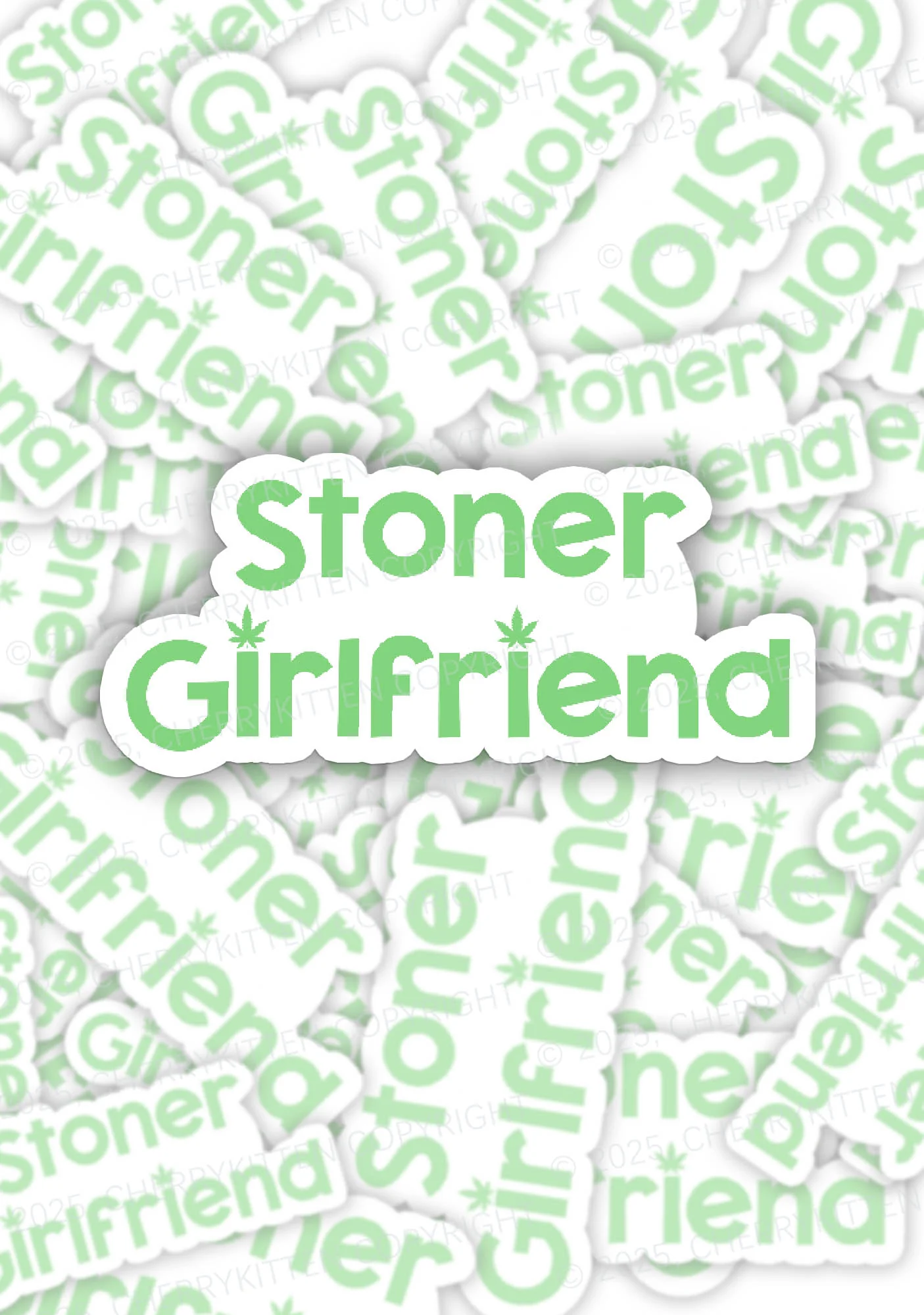 Stoner Girlfriend 1Pc Y2K Sticker Cherrykitten