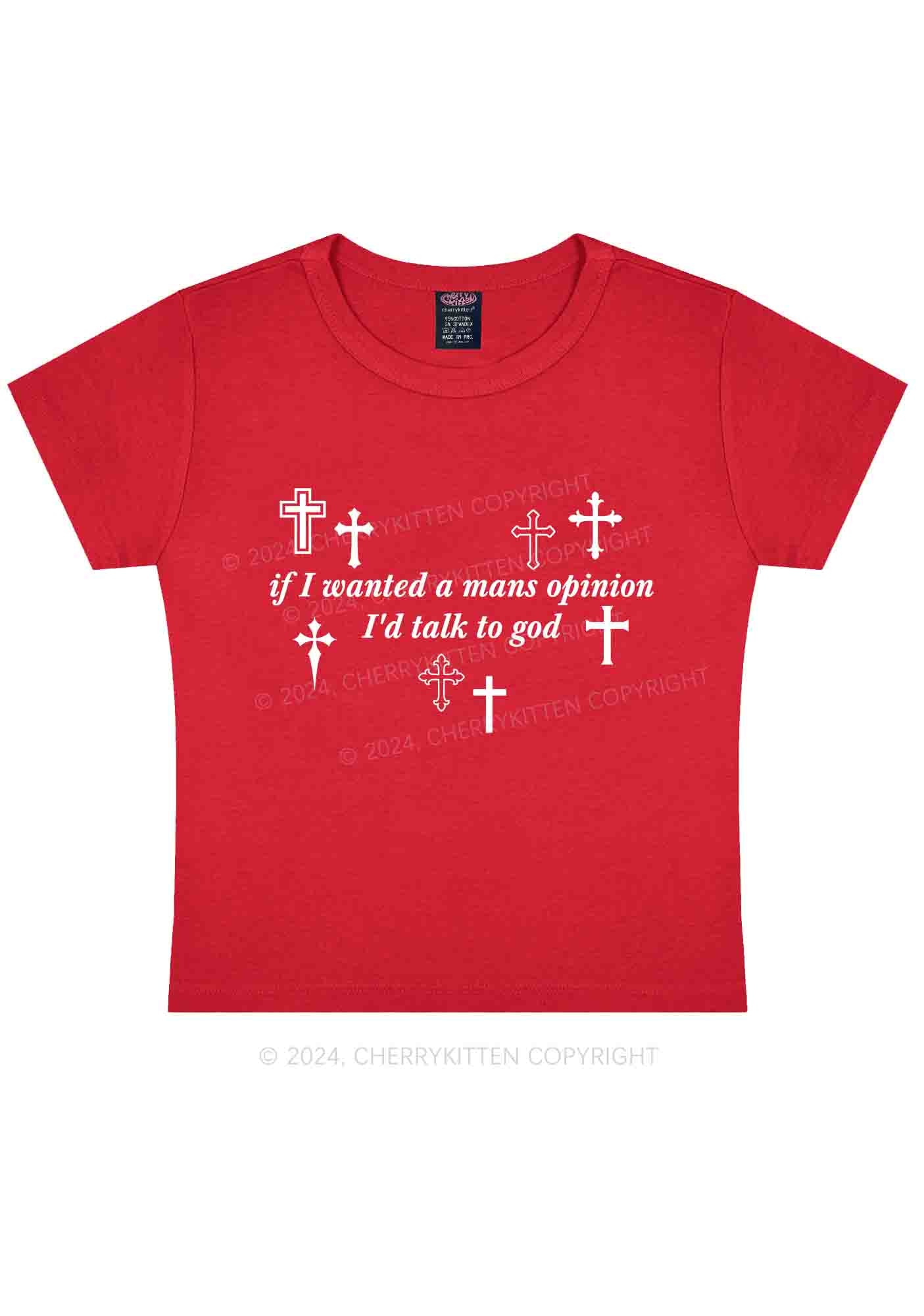 Talk To God Y2K Baby Tee Cherrykitten - Image 8