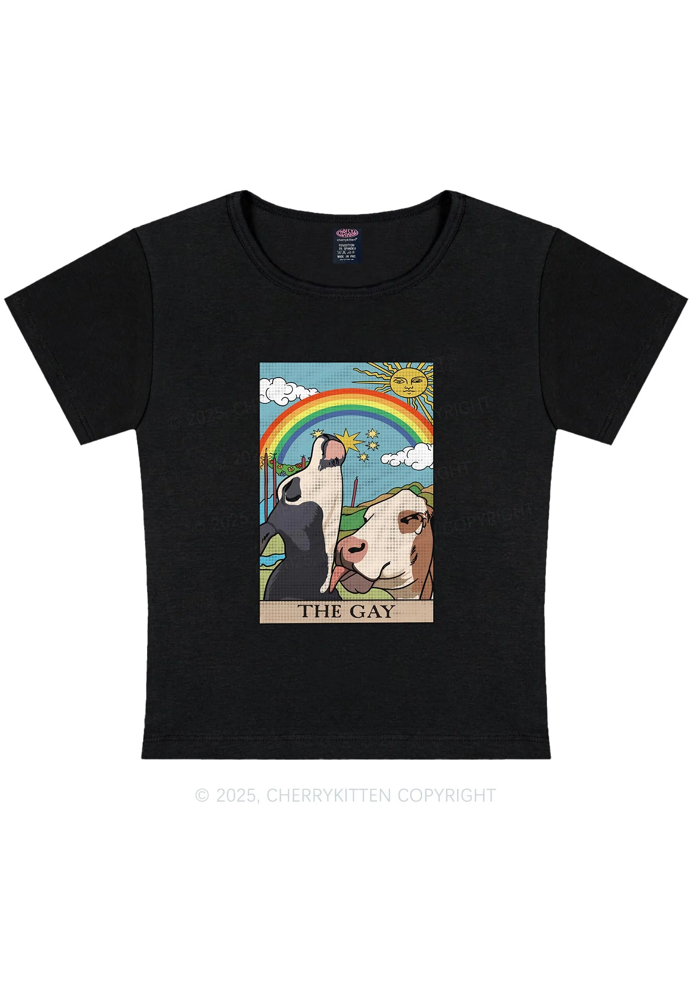 The Gay Pride Y2K Baby Tee Cherrykitten