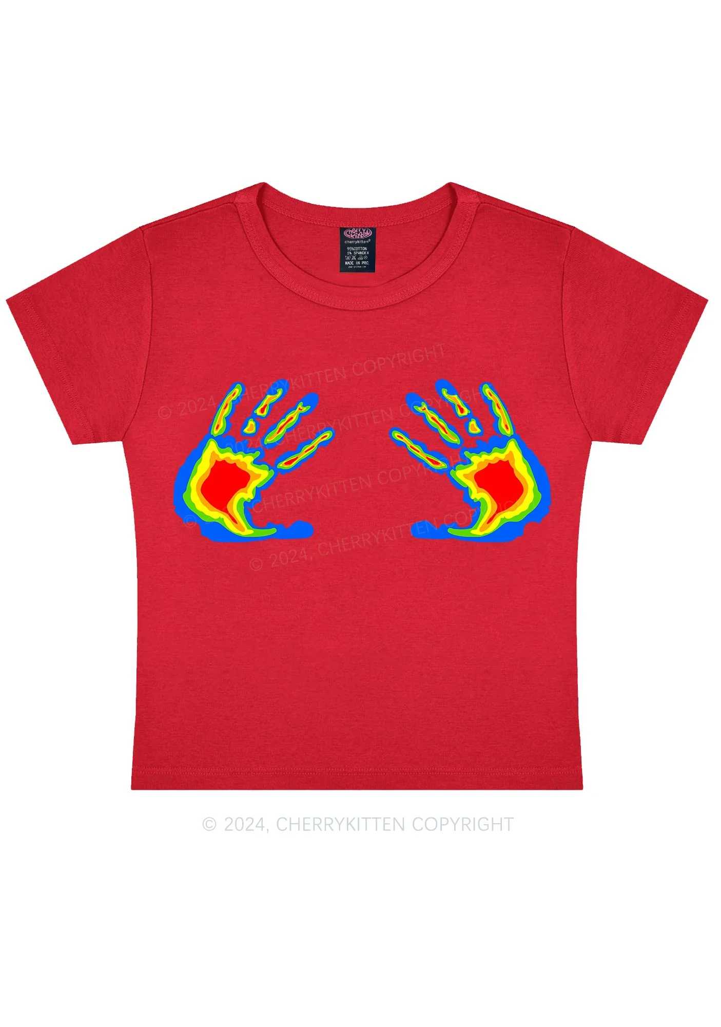 Thermal Hands Y2k Baby Tee - Image 10