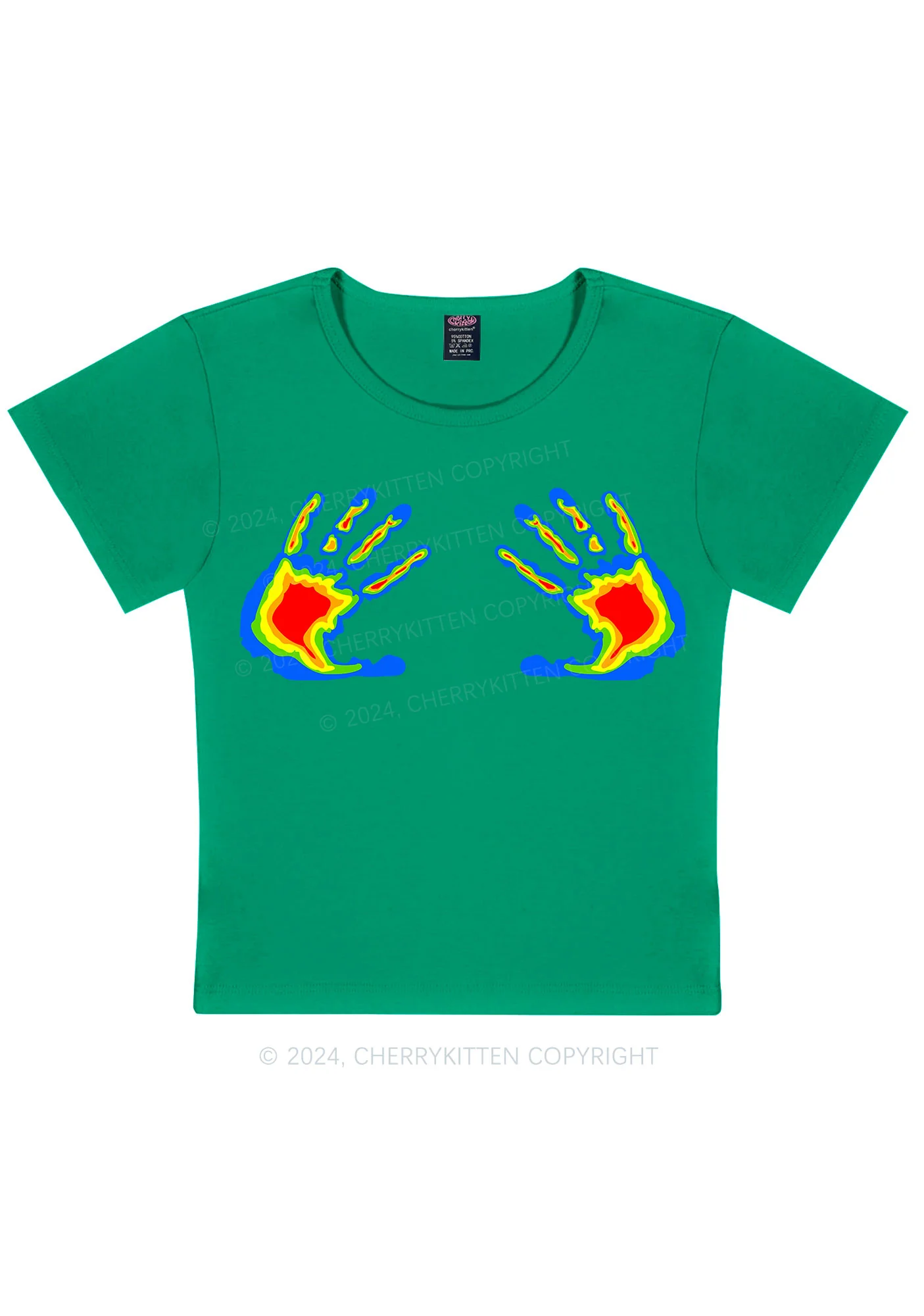 Thermal Hands Y2k Baby Tee - Image 13