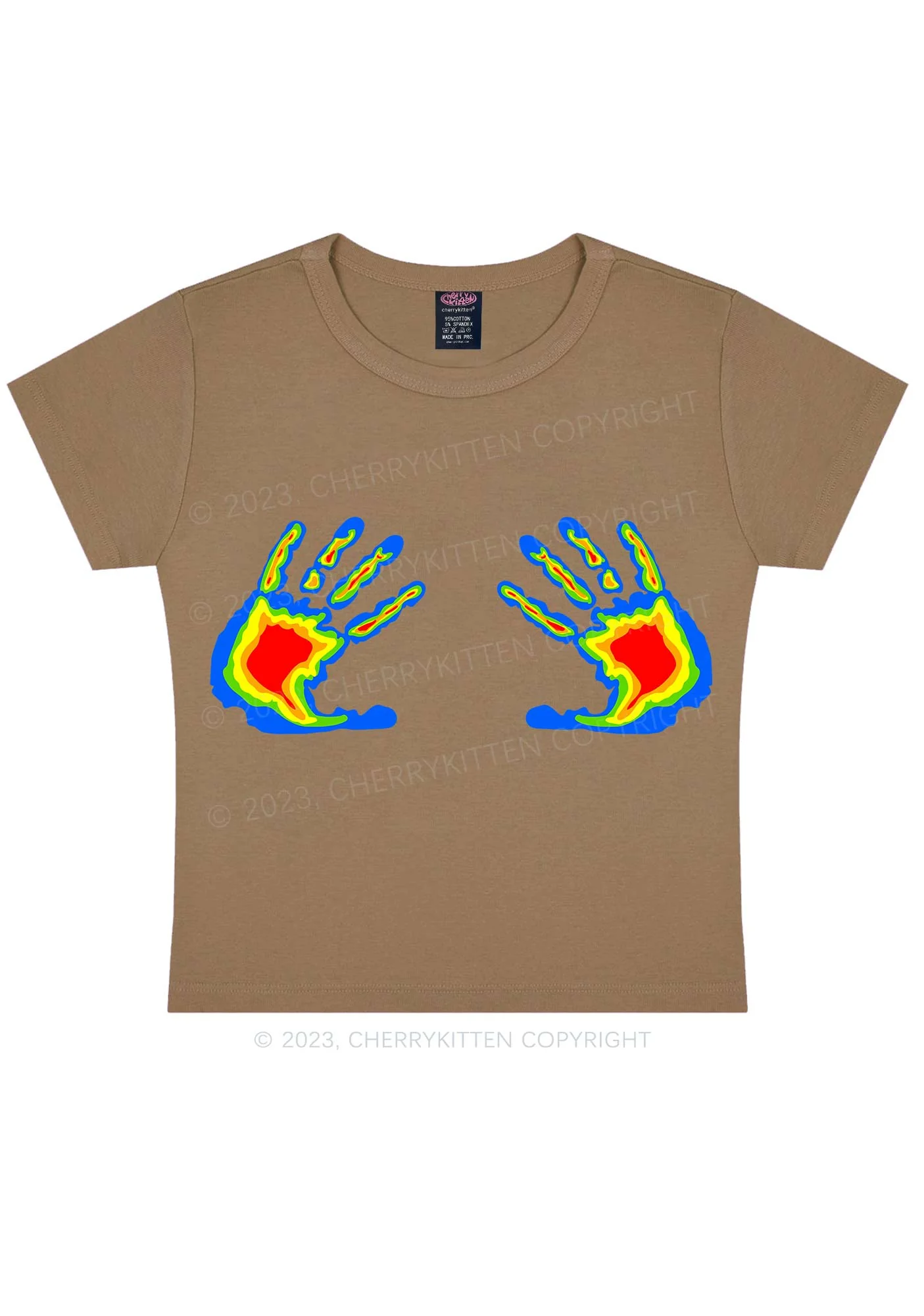 Thermal Hands Y2k Baby Tee - Image 9