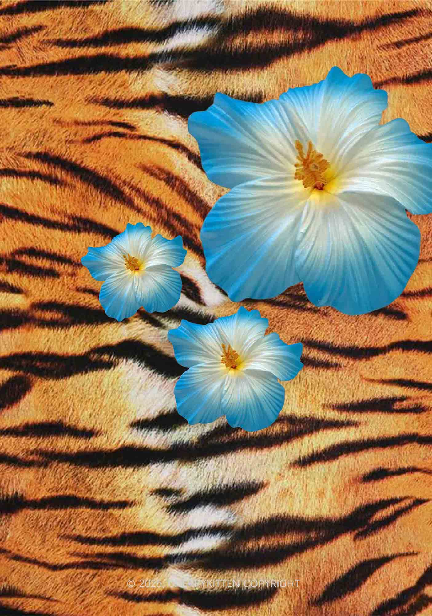 Tiger With Flowers Y2K Mesh Crop Top Cherrykitten - Image 2