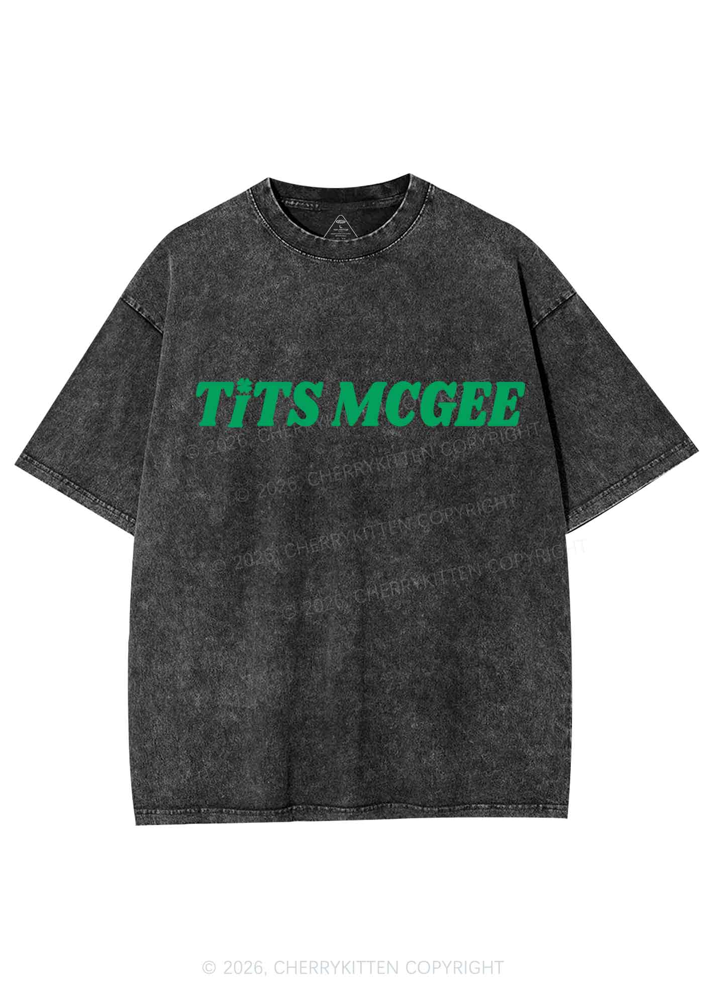 Txts Mcgee St Patricks Y2K Shirts Washed Tee Cherrykitten - Image 3