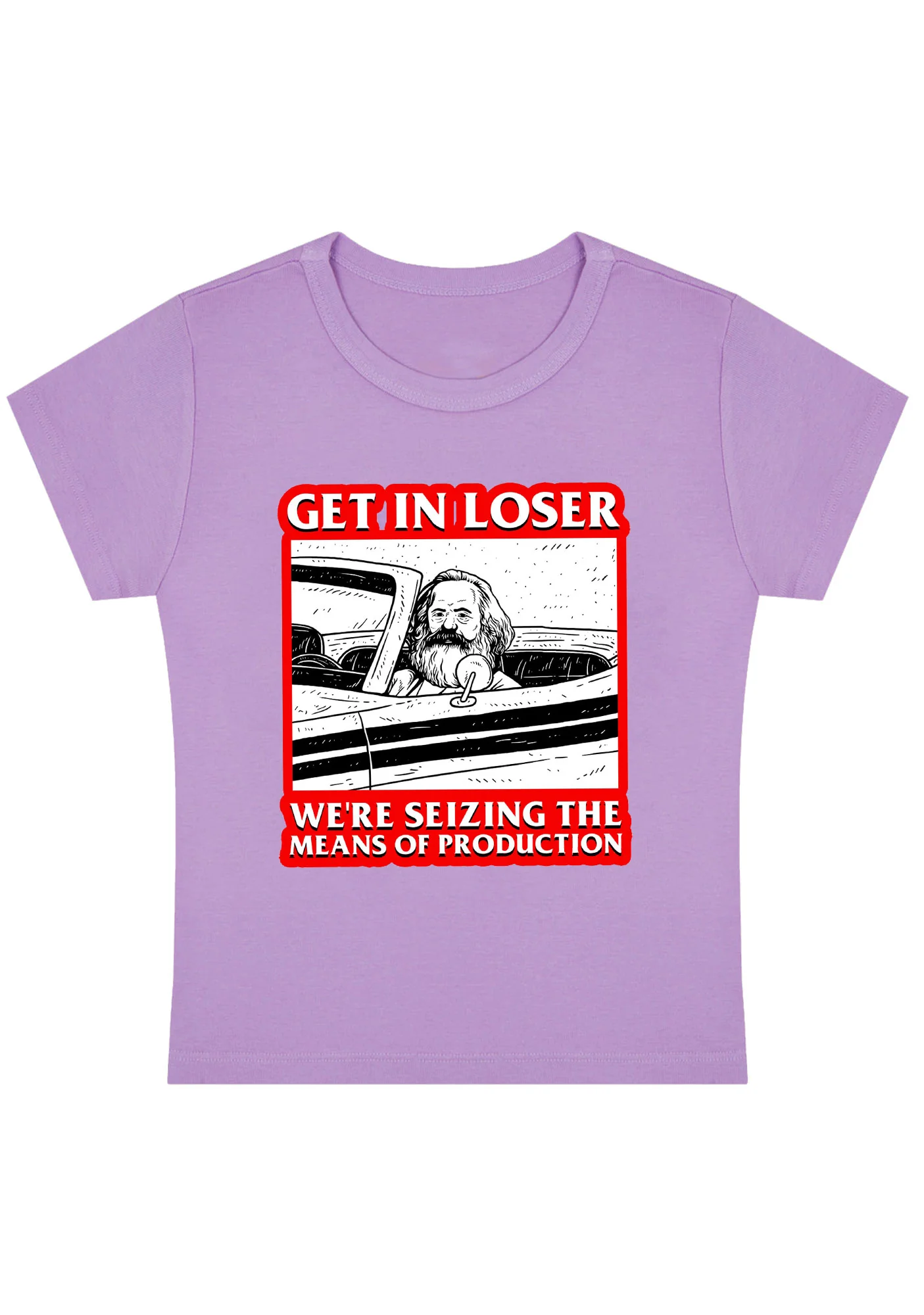 We're Seizing The Means Of Production Y2K Baby Tee - Image 3