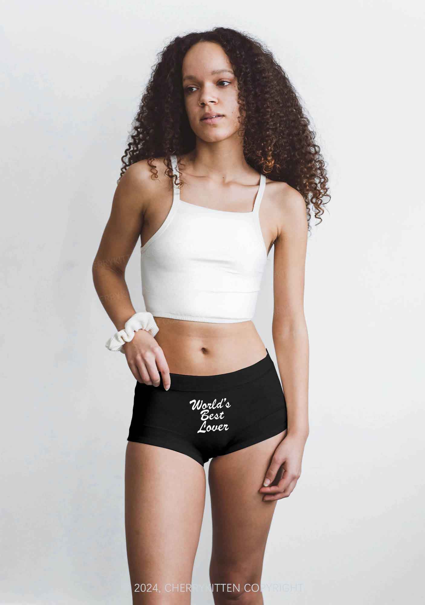 World's Best Lover Y2K Mid Rise Waist Boyshort Cherrykitten - Image 3