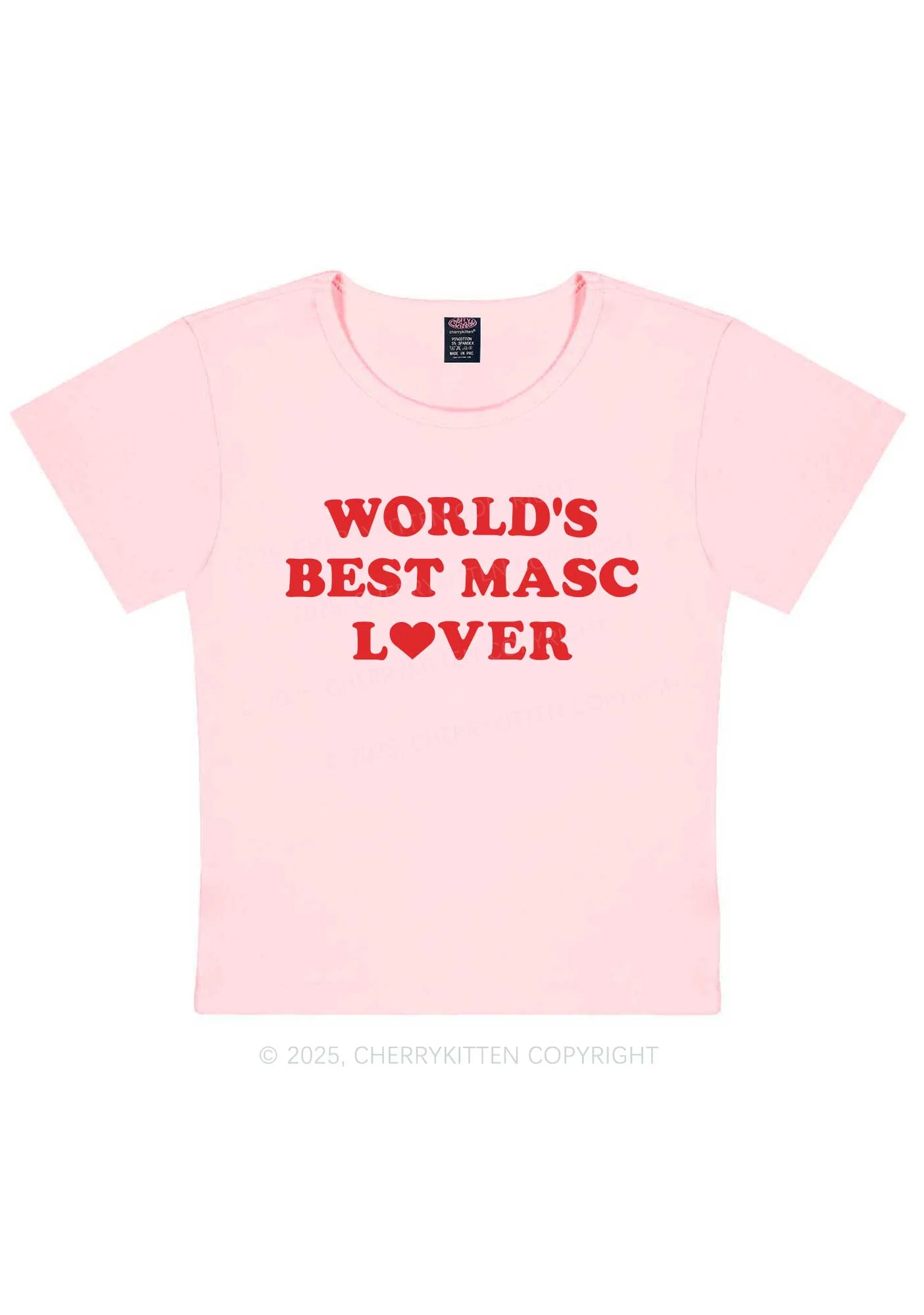 Worlds Best Masc Lover Pride Y2K Baby Tee Cherrykitten