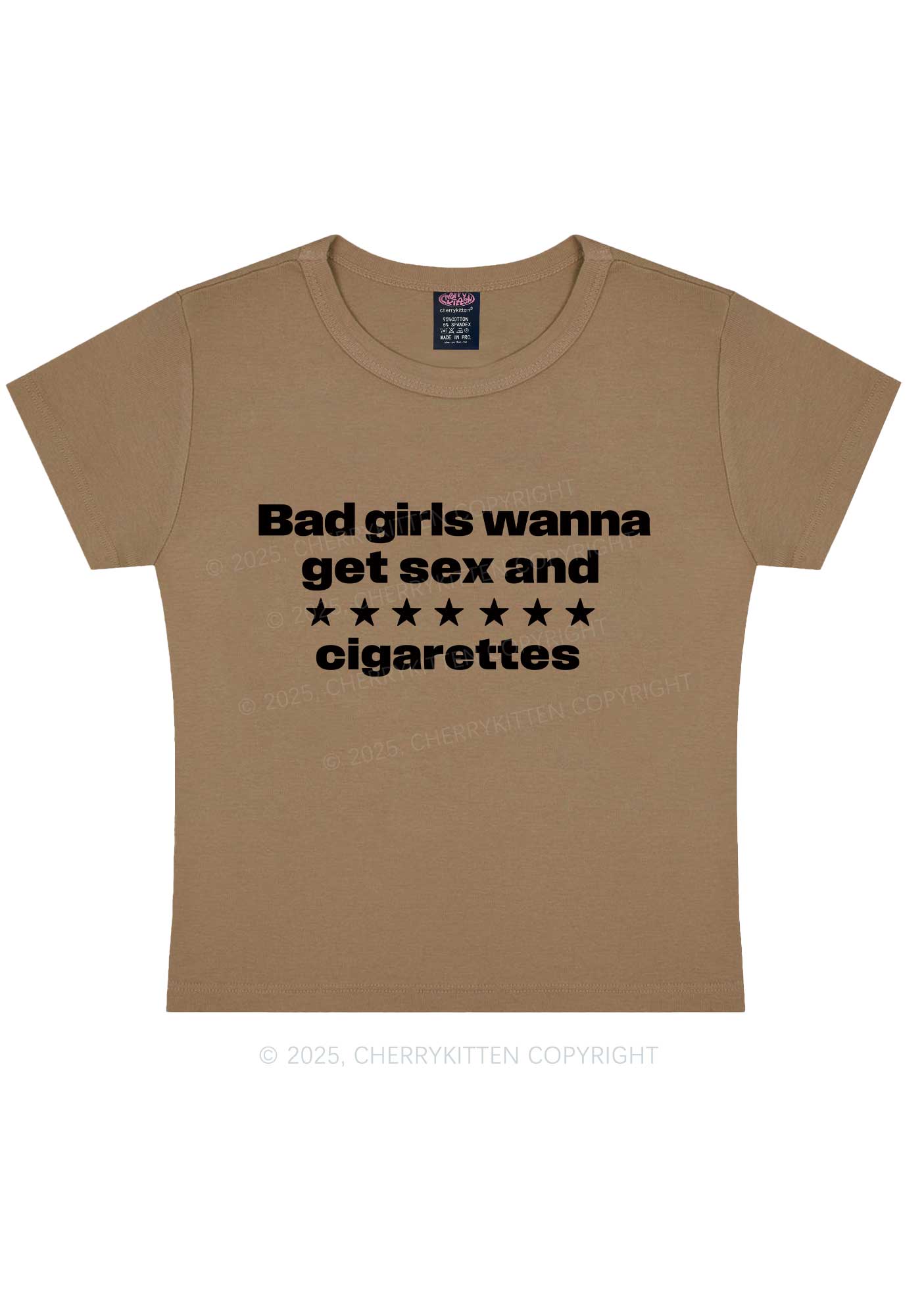 Bad Girls Wanna Cigarettes Y2K Baby Tee Cherrykitten - Image 10