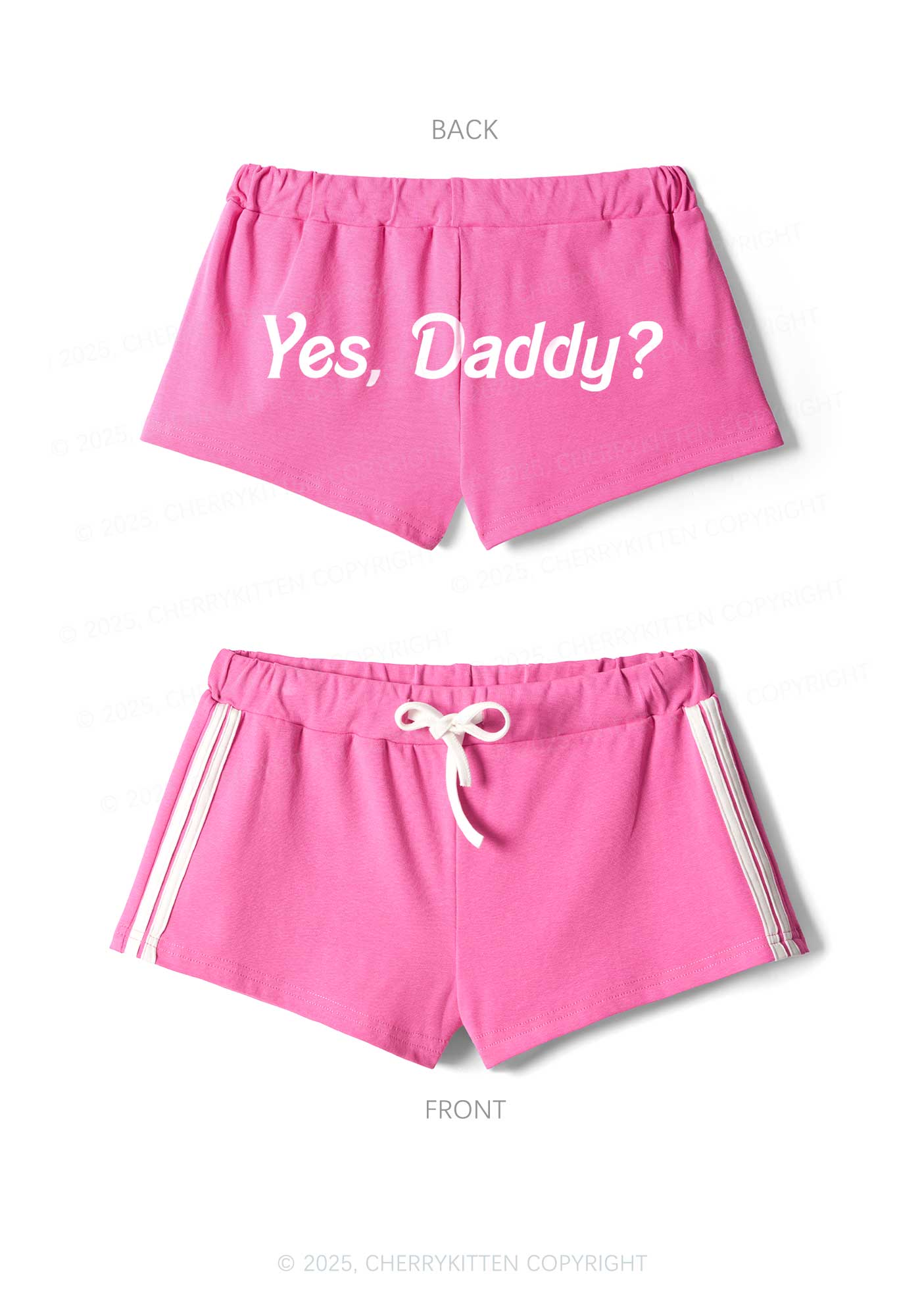 Yes Daddy Y2K Drawstring Mini Shorts Cherrykitten - Image 3