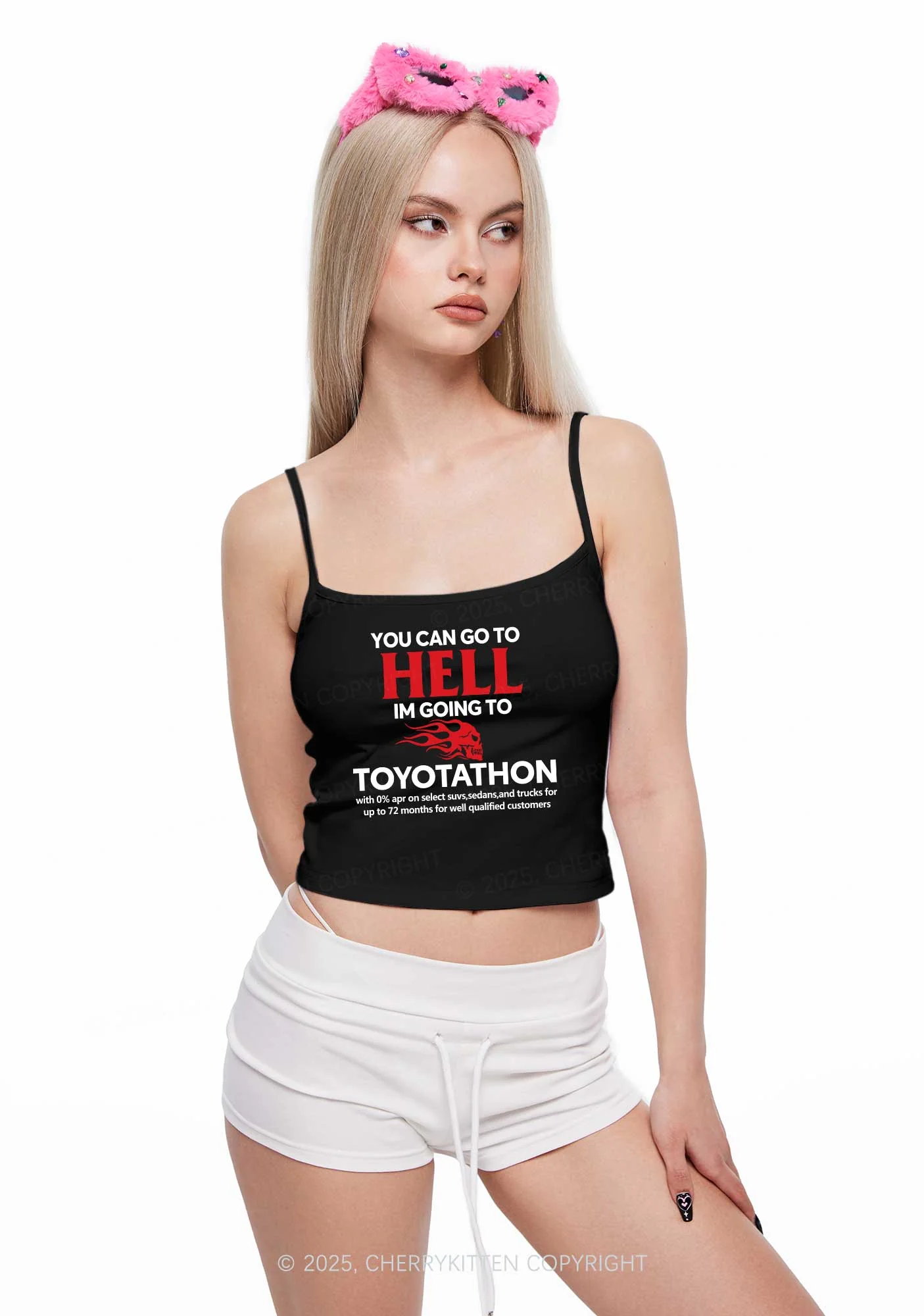 You Can Go Hell Y2K Spaghetti Strap Cami Cherrykitten - Image 2